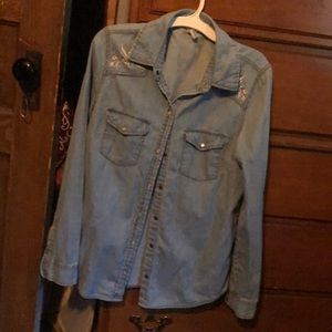 Jean long sleeve shirt